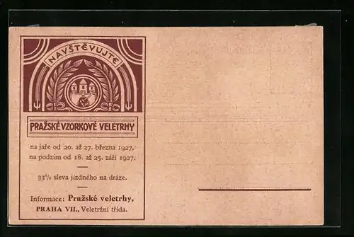 AK Prag / Praha, Navstevujte, Prazske Vzorkove Veletrhy