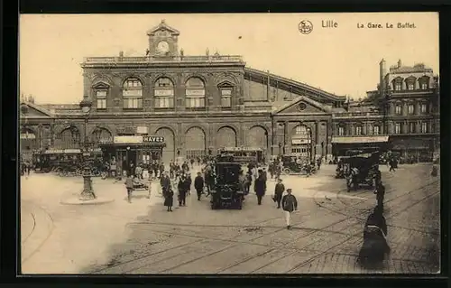 AK Lille, La Gare, Le Buffet, Bahnhof