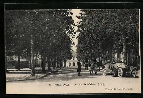 AK Bonneval, Avenue de la Gare, Bahnhof