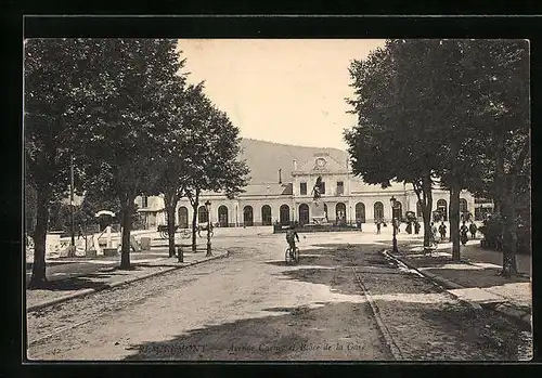AK Remiremont, Avenue Carnot et Place de la Gare, Bahnhof