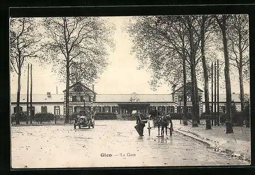 AK Gien, La Gare, Bahnhof