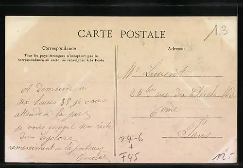AK Cravant, Le Cyclone 1905, Toitures enlevées, Unwetter