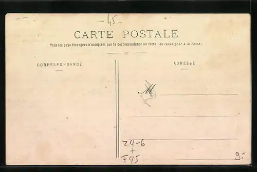 AK Cravant, Désastre 1905, La chambre et le lit oè a été blessée Madame Valadon-Pescheux, âgée de 91 ans, Unwetter