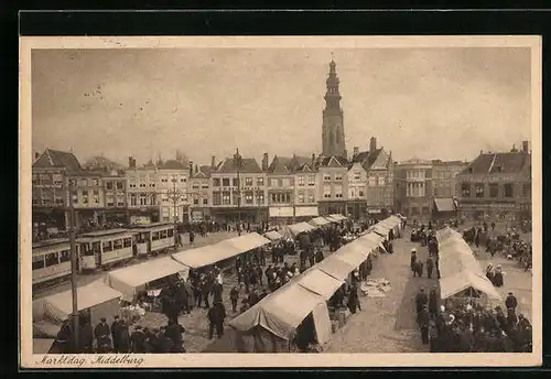 AK Middelburg, Marktdag, Strassenbahn