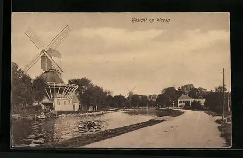 AK Weesp, Gezicht, Windmühle