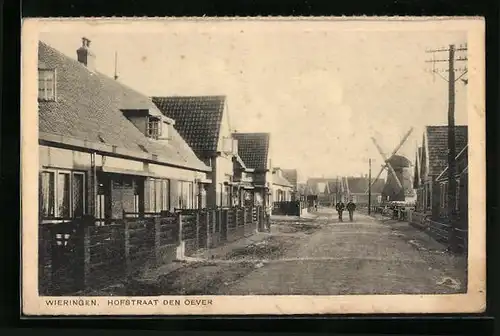 AK Wieringen, Hofstraat den Oever, Windmühle