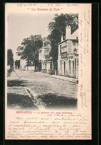 AK Brévannes, La Grande Rue vers Bonneuil