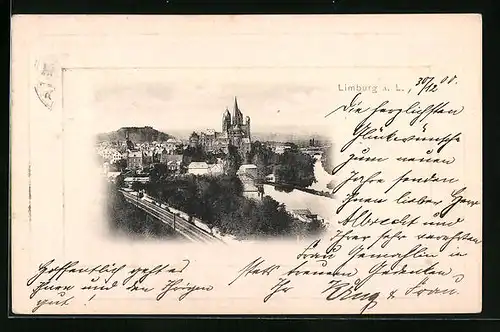 Präge-AK Limburg, Teilansicht aus der Vogelschau