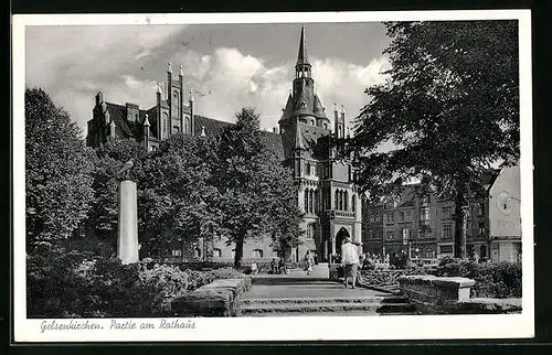 AK Gelsenkirchen, Partie am Rathaus