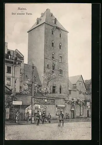 AK Mainz, Der eiserne Turm mit Soldaten