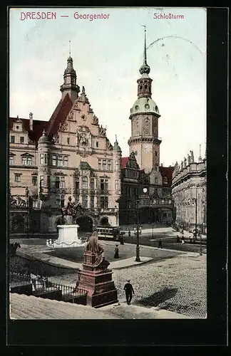 AK Dresden, Georgentor und Schlossturm