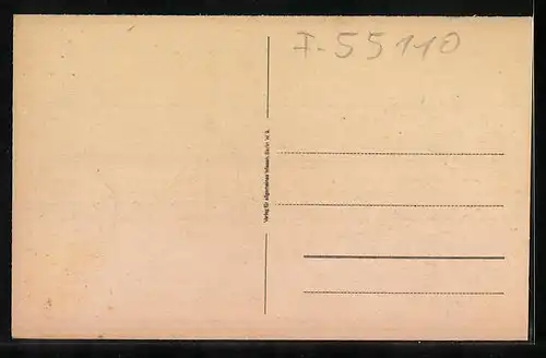 AK Bantheville, Strasse mit Kirche