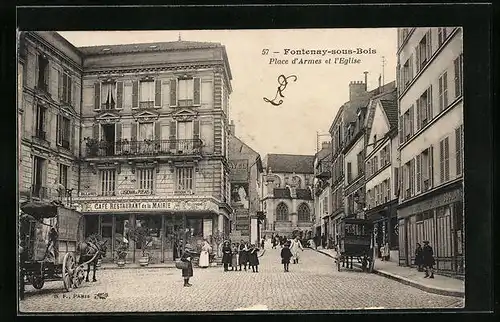 AK Fontenay-sous-Bois, Place d`Armes et l`Eglise