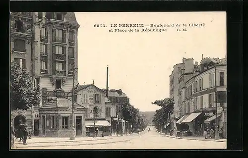 AK Le Perreux, Boulevard de la Liberté et Place de la République