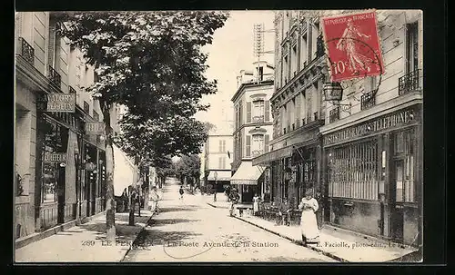 AK Le Perreux, La Poste Avenue de la Station
