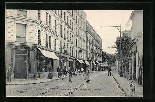 AK Saint-Mandé, Grande Rue, Quartier du Plateau, Strassenpartie