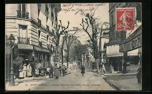 AK Saint-Mandé, Avenue Alphand, Carrefour, rie de l`Alouette