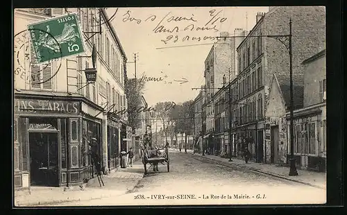 AK Ivry-sur-Seine, La Rue de la Mairie