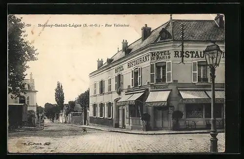 AK Boissy-Saint-Léger, Rue Valenton, Hotel de Paris