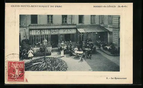 Präge-AK Boissy-Saint-Léger, Grand Hotel-Restaurant du Parc - Le Restaurant