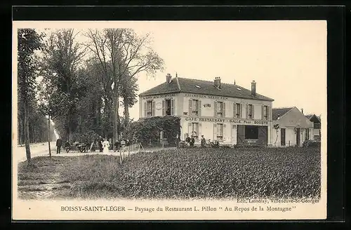 AK Boissy-Saint-Léger, Paysage du Restaurant L. Pillon Au Repos de la Montagne