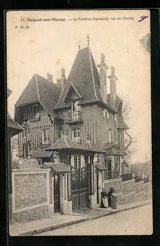 AK Nogent-sur-Marne, La Pavillon Normand, Rue du Moulin