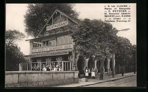 AK Nogent-sur-Marne, Restaurant A la Cloche