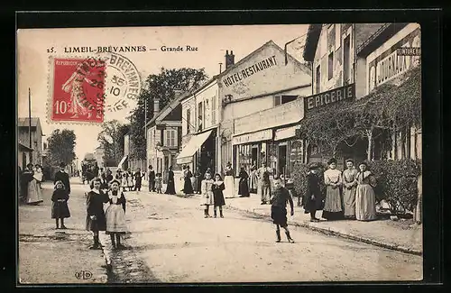 AK Limeil-Brévannes, Grande Rue avec Epicerie
