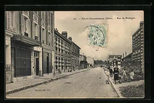 AK Alfort-Charentonneau, Rue de Bretagne