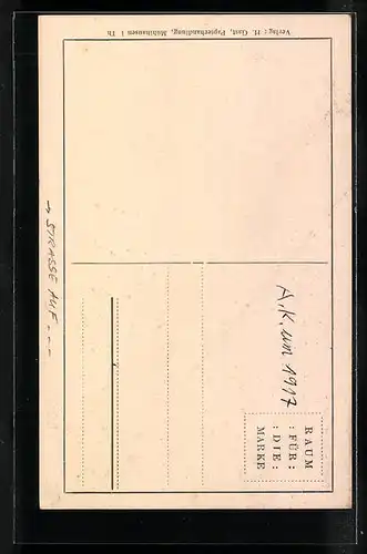 AK Mühlhausen i. Th., Strasse auf dem Damme mit Kornmarktsturm