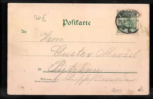 Lithographie Nossen, Teilansicht, Schloss, Seminar