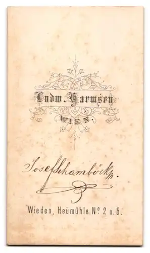 Fotografie Ludw. Harmes, Wien, Heumühle 2-5, Junger Bursche mit Monobraue