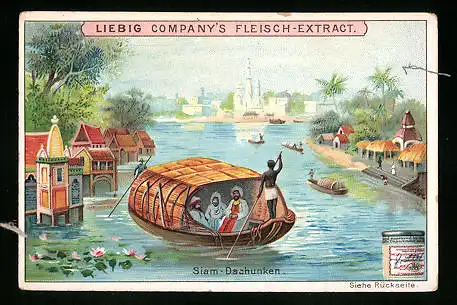 Sammelbild Liebig, Siam-Dschunken, Orient