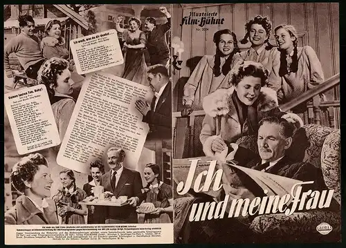 Filmprogramm IFB Nr. 2004, Ich und meine Frau, Paula Wessely, Attila Hörbinger, Regie: Eduard von Borsody