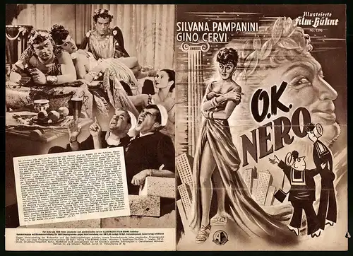 Filmprogramm IFB Nr. 1596, O.K. Nero, Silvana Pampanini, Gino Cervi, Regie: Mario Soldati