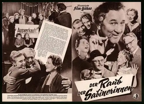 Filmprogramm IFB Nr. 2302, Der Raub der Sabinerinnen, Paul Hörbinger, Fita Bankhoff, Regie: Kurt Hoffmann