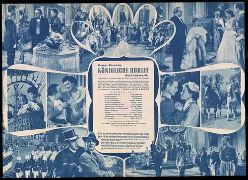 Filmprogramm IFB Nr. 2197, Königliche Hoheit, Dieter Borsche, Ruth Leuwerik, Regie: Harald Braun