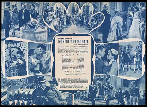 Filmprogramm IFB Nr. 2197, Königliche Hoheit, Dieter Borsche, Ruth Leuwerik, Regie: Harald Braun