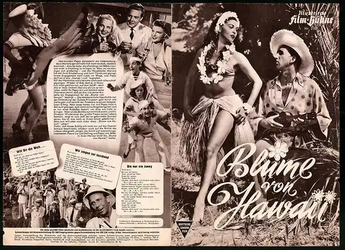 Filmprogramm IFB Nr. 2182, Blume von Hawaii, Maria Litto, William Stelling, Regie: Géza von Cziffra