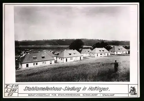 Fotografie unbekannter Fotograf, Ansicht Hattingen, Stahllamellenhaus-Siedlung