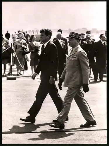 Fotografie unbekannter Fotograf, Ansicht Berlin, US-President John F. Kennedy & französischer General