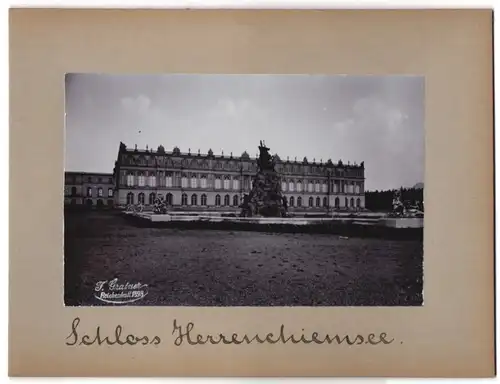 Fotografie F. Grainer, Reichenhall, Ansicht Herrenchiemsee, Schloss Herrenchiemsee
