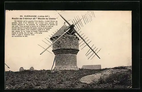 AK Guérande, Moulin de Crémeur dit Moulin du Diable, Windmühle
