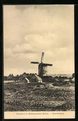 AK Montferland, Gezicht o/d. Zeddamschen Molen, Windmühle