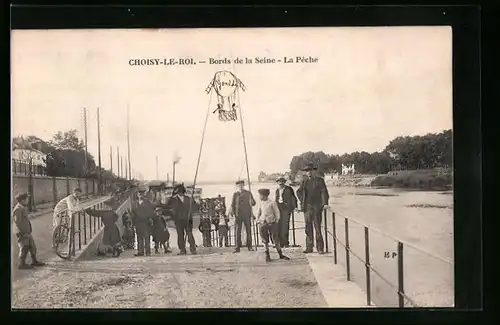 AK Choisy-le-Roi, Bords de la Seine, La Pêche