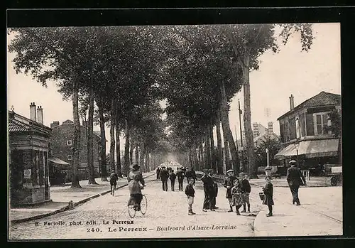 AK Le Perreux, Boulevard d`Alsace-Lorraine