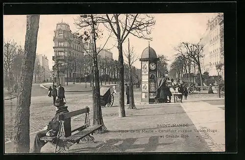 AK Saint-Mandé, Place de la Mairie, Carrefour avenue Victor-Hugo et Grande Rue