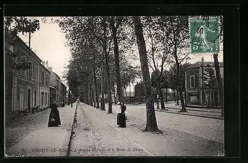 AK Choisy-le-Roi, L`Avenue de Paris et la Route de Thiais