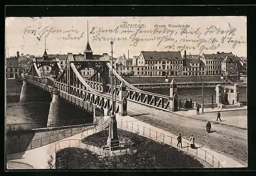 AK Bremen, Grosse Weserbrücke