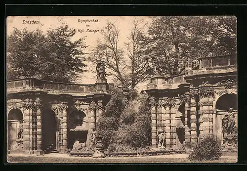 AK Dresden, Nymphenbad im Kgl. Zwinger